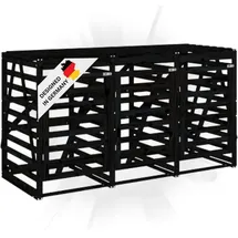 deluke Mülltonnenbox BOUMI 240 x 91,5 x 128,5 cm schwarz