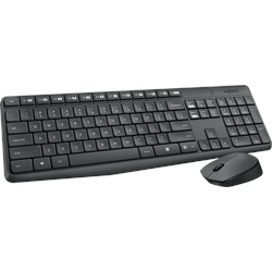 Logitech MK235 Desktopset, kabellos, Tastatur und Maus, AES-Verschlüsselung