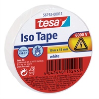 Tesa Iso Tape Isolierband weiß 15mm/10m, 1 Stück (56192-11)