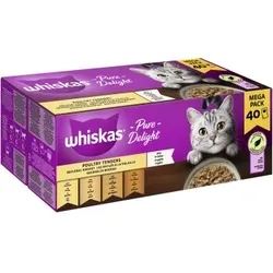 Whiskas Pure Delight Mega Pack Geflügel Ragout in Gelee 40 x 85g