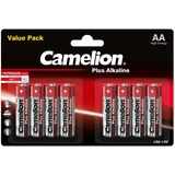 Camelion 11044806 Plus Alkaline Batterien LR6/AA/Mignon, 8er-Pack