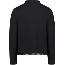 Cartoon Strickjacke mit Fransen Schwarz 34