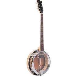 Gold Tone GT-750 Deluxe Banjitar, 6-Saiter Gitarrenhals mit Banjokorpus, mit Glockenbronze-Tonring u
