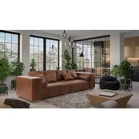 S-Style Möbel Big-Sofa Amaru mit Schlaffunktion und Boxspringfederung, Lounge Sofa braun