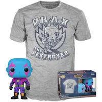 Funko Pop!&Tee: Guardians of The Galaxy - Drax - Small - (S) - Hot Christmas - T-Shirt - Kleidung mit Vinyl-Sammelfigur - Geschenkidee - Spielzeug und Kurzärmeliges Top Für Erwachsene Männer
