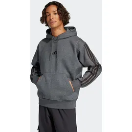 adidas Essentials 3-STREIFEN Hoodie dark grey heather-black M