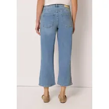 street one studio Street One Cropped Wide Leg Jeans mit Knopfdetail - Blau