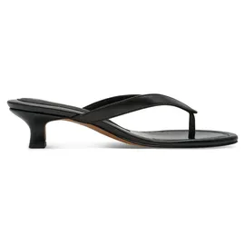 Marco Tozzi Damen Pantolette Leder weiches Feel Me Fußbett Lederweiches Innenfutter Queensize, schwarz (Black), 40 EU - 40 EU