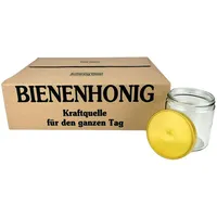 BIENEN SCHMIDT 60x neutrale Honiggläser 500g Honigglas Neutralglas mit