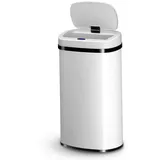 Juskys Automatik Mülleimer mit Sensor - Weiß