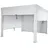 mit Seitenwand Weiß 11 cm Alu-Gestell 3 x 3 m