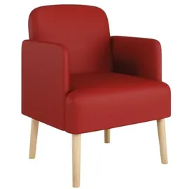 MEET Besuchersessel Brooks Kunstleder rot