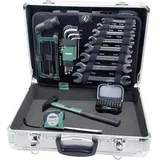 Brüder Mannesmann Werkzeuge Heimwerker Werkzeugkoffer bestückt 108-teilig silberfarben