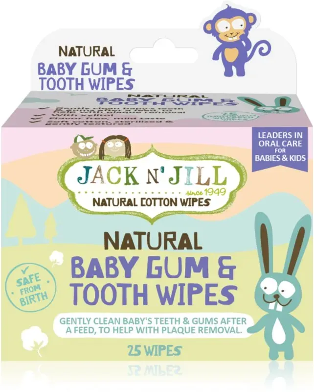 Jack N’ Jill Natural Feuchttücher zum Schutz von Zähnen und Zahnfleisch 25 St.