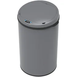 SVITA Sensor-Mülleimer 30L Stahl Mülleimer mit Sensor Abfalleimer Küche Grau