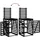 vidaXL Mülltonnenbox Schwarz 84x90x128,5 cm Massivholz Kiefer