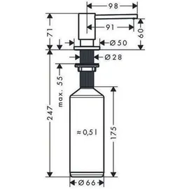 Hansgrohe A41 500ml Schwarz
