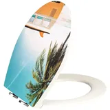 Wenko Duroplast WC-Sitz Klobrille Toilettendeckel mit Absenkautomatik - MOTIV