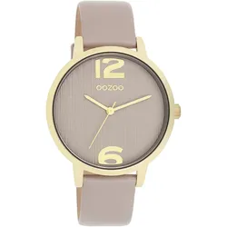 Quarzuhr OOZOO, grau (taupe), Armbanduhren, Damen, Armbanduhr, Damenuhr, IP-Beschichtung, analog