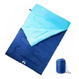 vidaXL Doppelschlafsack mit Kissen Erwachsene Camping 3-4 Jahreszeiten