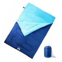 vidaXL Doppelschlafsack mit Kissen Erwachsene Camping 3-4 Jahreszeiten