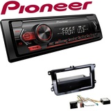 Pioneer 1-DIN Autoradio USB Android Einbauset für VW T5 Transporter bis 2015