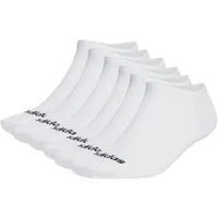 adidas Thin Linear Low-Cut Sneakersocken 6er Pack Weiß 40-42