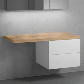 Neoro Waschbeckenunterschrank 2 Auszüge 120,5 x 51 x 60 cm Weiß