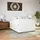 vidaXL Boxspringbett mit Matratze Weiß 140x200 cm Kunstleder