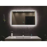 Posseik Spiegel mit Beleuchtung weiß 90,0 x 3,2 x