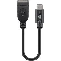 goobay USB-C auf USB-A 0,2 m Schwarz