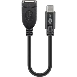 goobay USB-C auf USB-A 0,2 m Schwarz