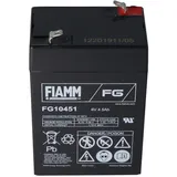 Fiamm FG10451 Blei Akku 6 Volt 4,5Ah 3FM4.5, passend für Leoch DJW6-4.0