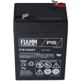 Fiamm FG10451 Blei Akku 6 Volt 4,5Ah 3FM4.5, passend für Leoch DJW6-4.0