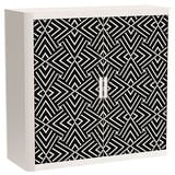 PAPERFLOW easyOffice Black & White Rollladenschrank 60532 2 Fachböden 110,0 x 41,5 x 104,0 cm