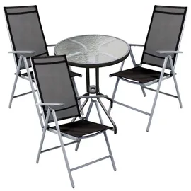 Mojawo Bistrogarnitur 4-tlg. Silber/Anthrazit
