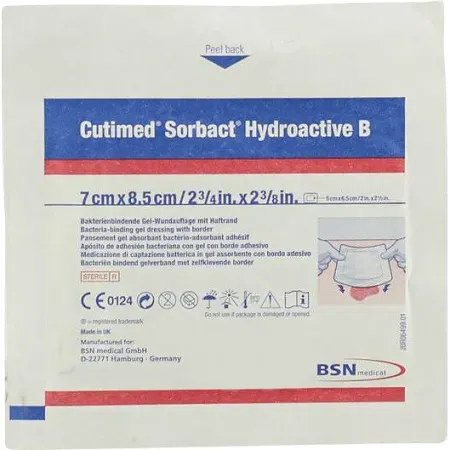 Cutimed Sorbact Hydroactive B Bakterienbindende Gel-Wundauflage 7x8,5cm Stück 1