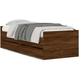 vidaXL Bettgestell 90 x 190 cm Braun