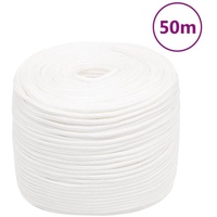 vidaXL Bootsseil Weiß 8 mm 50 m Polypropylen Seil (1-tlg) weiß 5000 cm x 0.8 cm