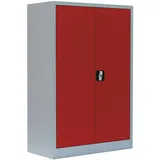 Classix Stahlschrank X-530324 feuerrot, lichtgrau 92,0 x 42,0 x 120,0 cm, aufgebaut