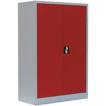 Classix Stahlschrank X-530324 feuerrot, lichtgrau 92,0 x 42,0 x 120,0 cm, aufgebaut