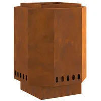 vidaXL - rauchfreie Feuerstelle 38x38x51 cm wetterfester Stahl