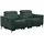 OTTO home 2-Sitzer OTTO HOME "LUND, Kinosofa, Relaxfunktion, TV-Sessel, manuell/elektrisch (USB-A)", grün (dunkelgrün), B:195cm H:97cm T:99cm, Webstoff 100% Polyester, Sofas, Kopfteilverstellung, Getränkachhalter, u. Staufach