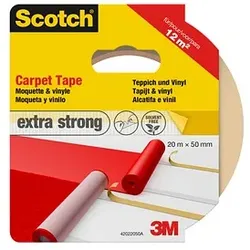 Scotch Teppichklebeband extra stark doppelseitiges Klebeband 50,0 mm x 20,0 m, 1 Rolle