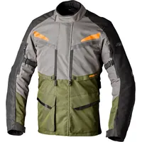 RST Maverick Evo, Textiljacke wasserdicht - Dunkelgrün/Grau/Schwarz/Orange - S