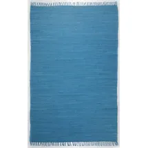 TEPGO Chindi Handwebteppich 60 x 120 cm Türkis