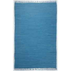 TEPGO Chindi Handwebteppich 60 x 120 cm Türkis