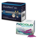 Gluconavii Blutzucker-Teststreifen und Nodolo Lanzetten im Kombiset