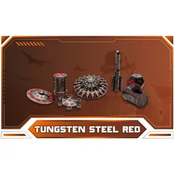Pioneer Sci-Fi Dice - Tungsten Steel Red