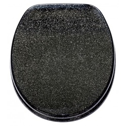 WC-Sitz Glitzer Schwarz 